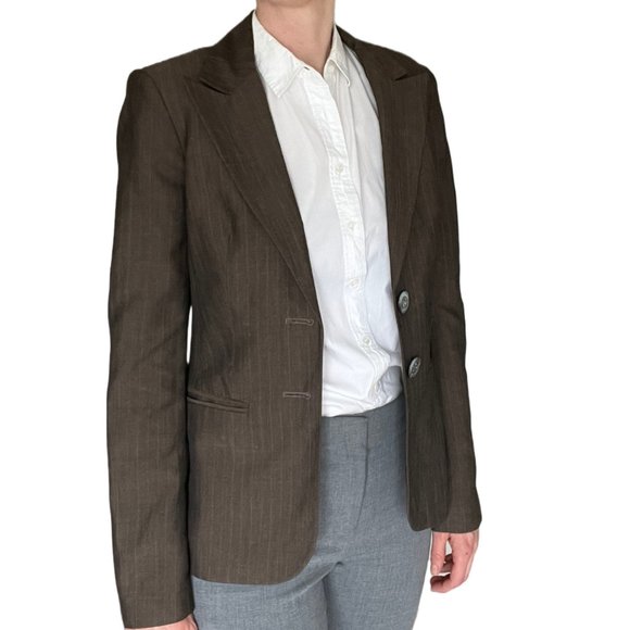 TALL Long Tall Sally UK Linen Blend Blazer Sz UK 10 (US 6) - Picture 5 of 15